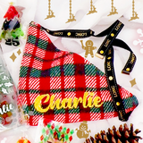 以換購價 加購❤️聖誕寵物自訂名字日本金線刺繡三角圍巾